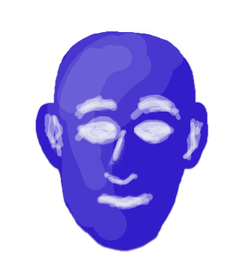 blue man