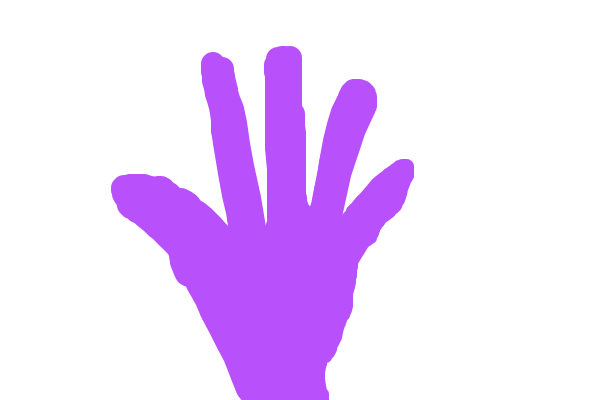 purple hand